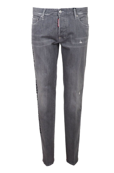 Gray Cotton Jeans & Pant