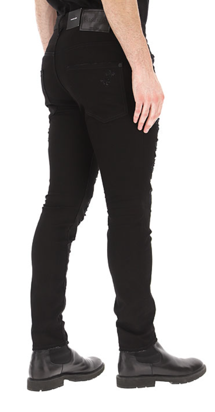 Black Cotton Jeans & Pant