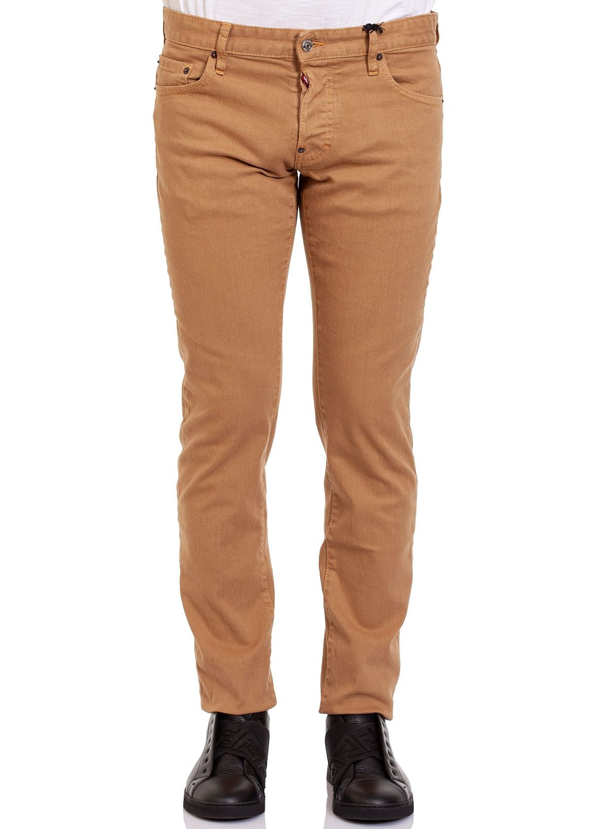 Brown Cotton Jeans & Pant