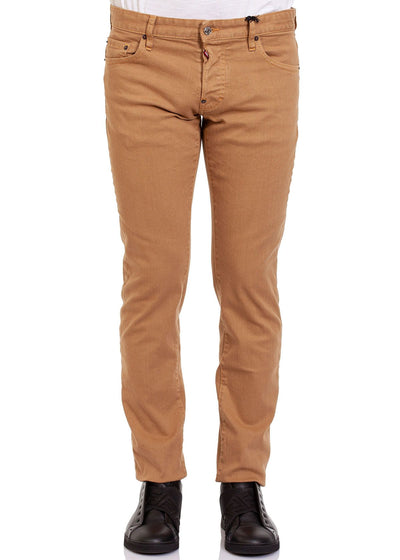 Brown Cotton Jeans & Pant