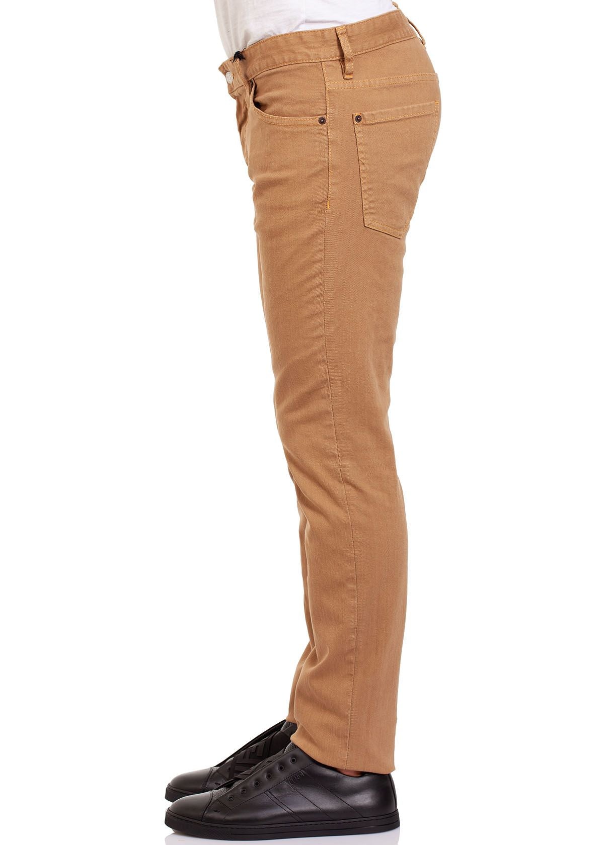 Brown Cotton Jeans & Pant