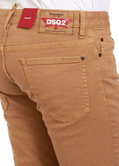 Brown Cotton Jeans & Pant