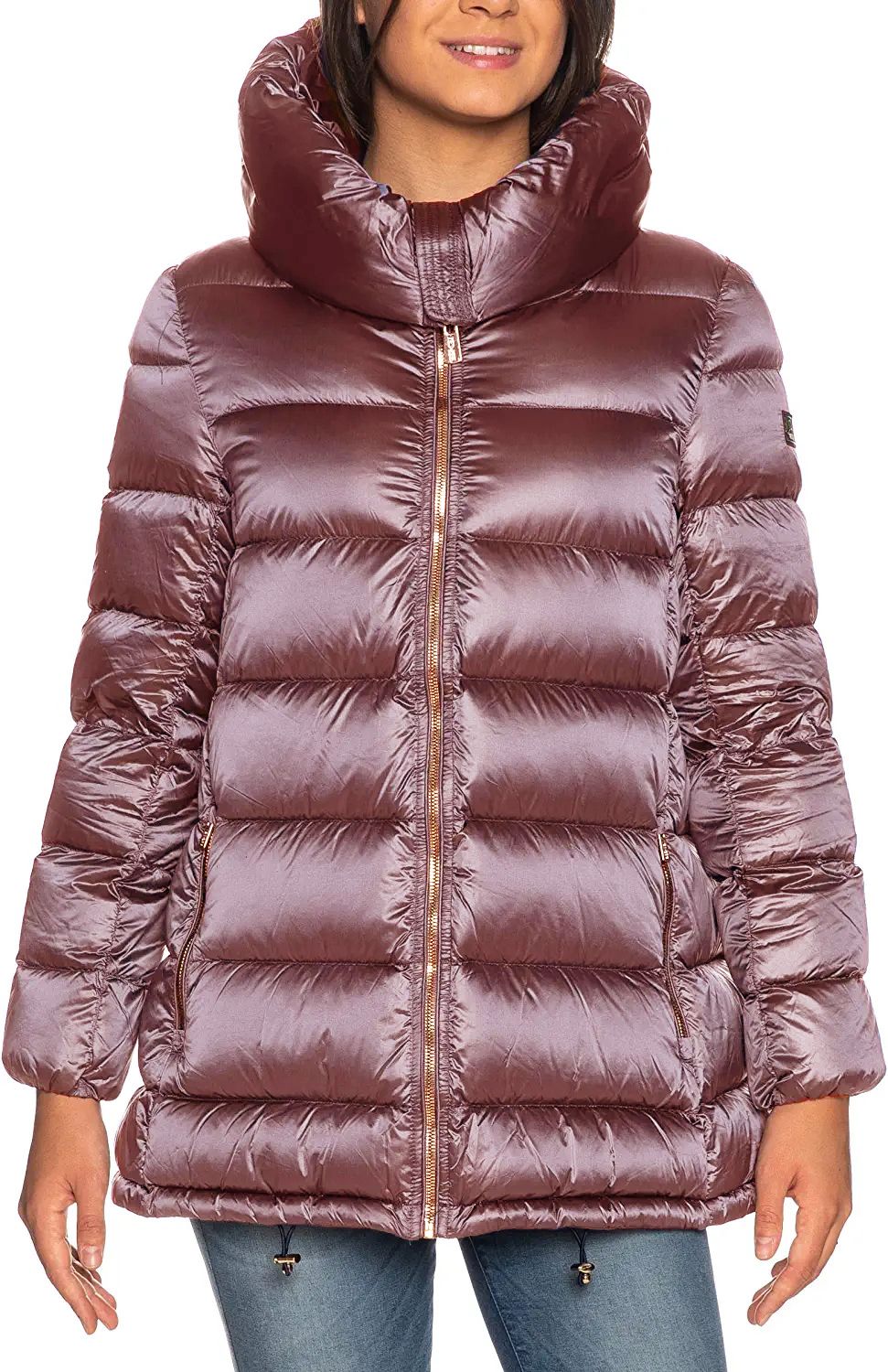 Pink Polyamide Jackets & Coat