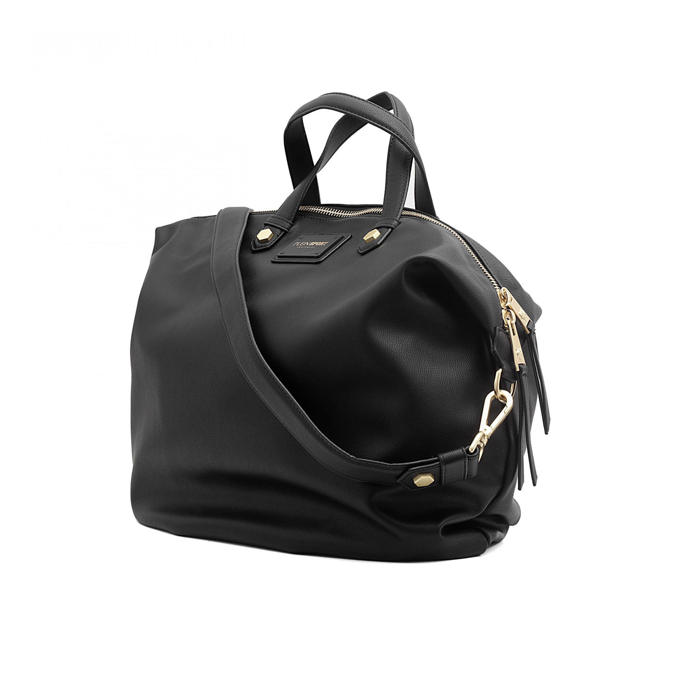 Black Polyester Crossbody Bag