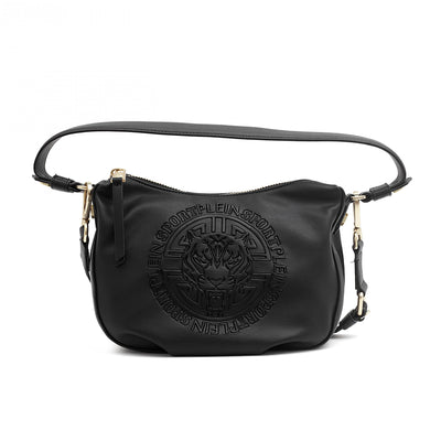 Black Polyethylene Crossbody Bag