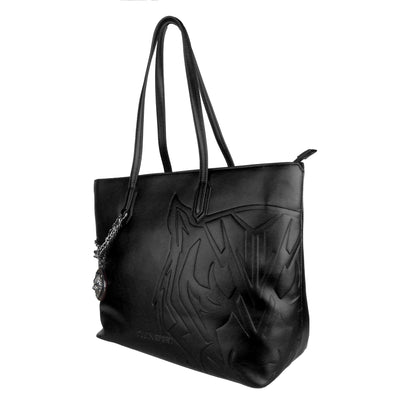 Black Polyethylene Shoulder Bag