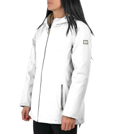 White Polyester Jackets & Coat