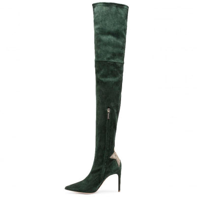 Green Leather Di Calfskin Boot