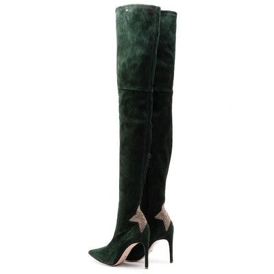 Green Leather Di Calfskin Boot