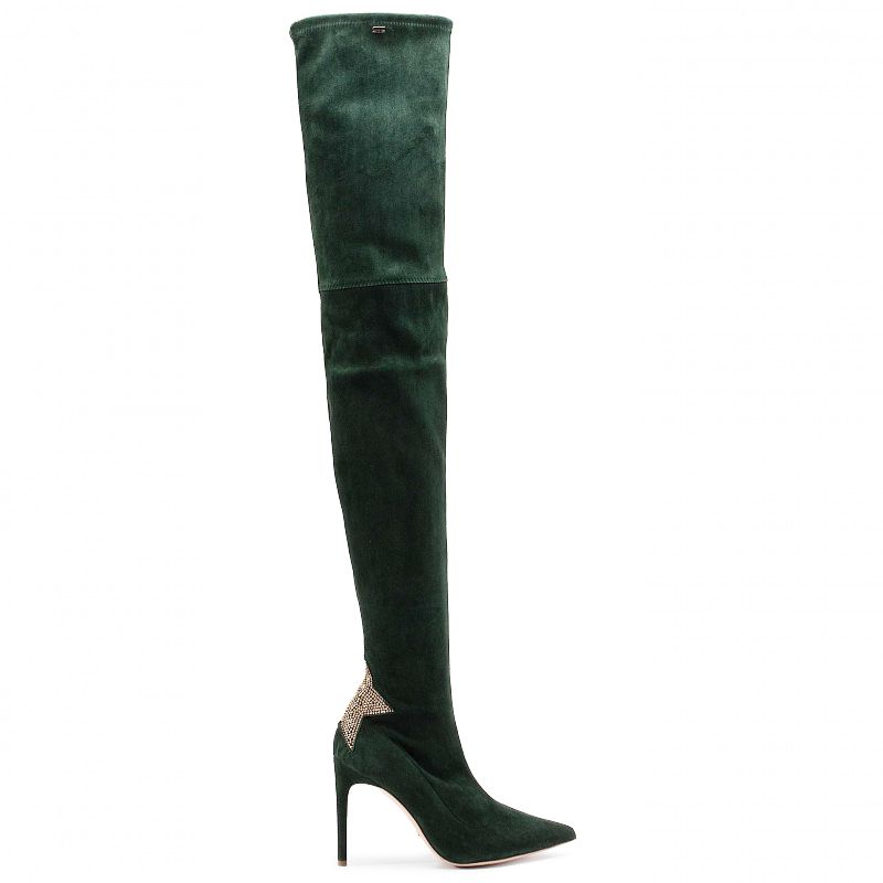 Green Leather Di Calfskin Boot