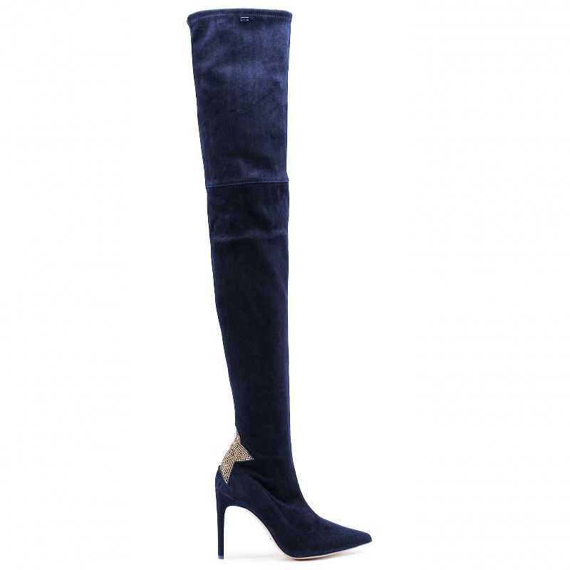 Blue Leather Di Calfskin Boot