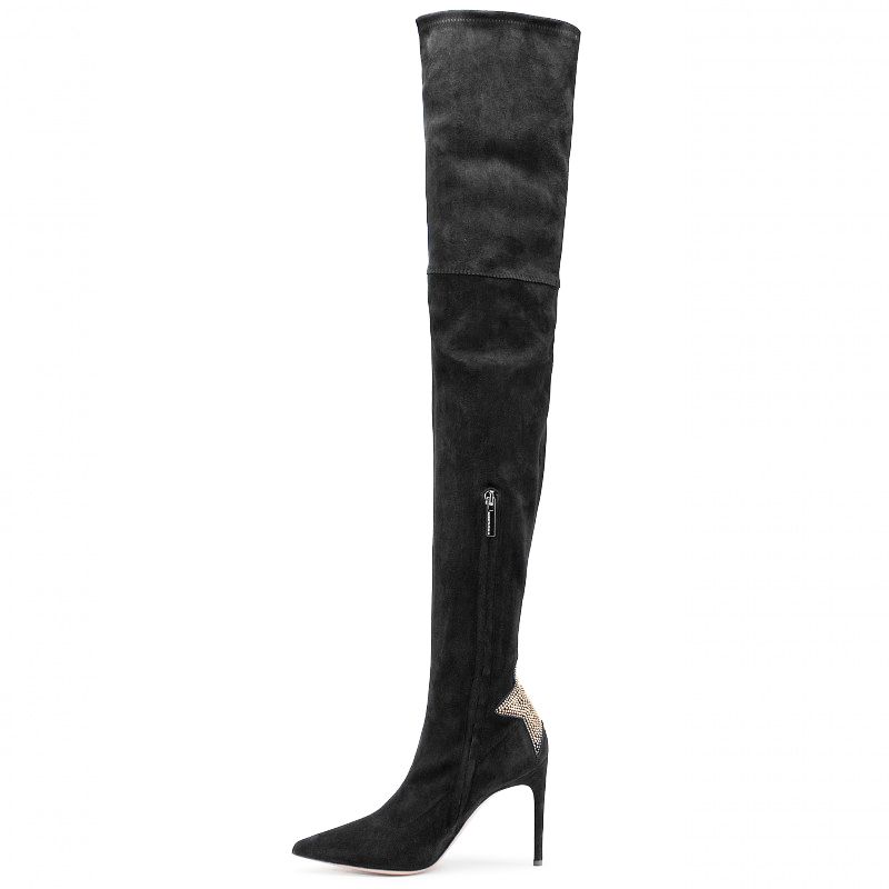 Black Leather Di Calfskin Boot