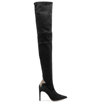 Black Leather Di Calfskin Boot