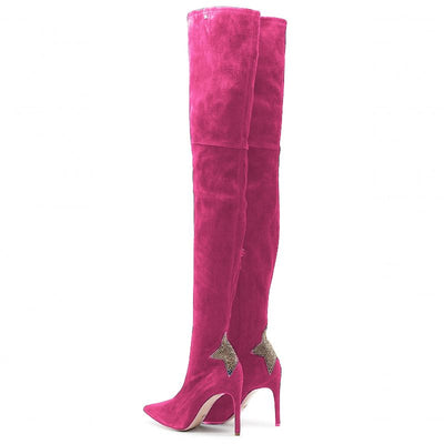 Fuchsia Leather Di Calfskin Boot