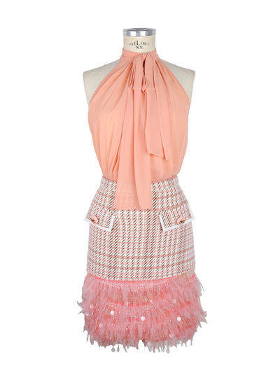 Pink Polyester E Cotton Dress