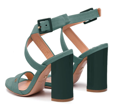 Green Leather Di Calfskin Sandal