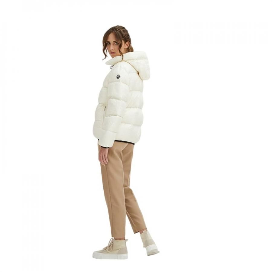 White Nylon Jackets & Coat