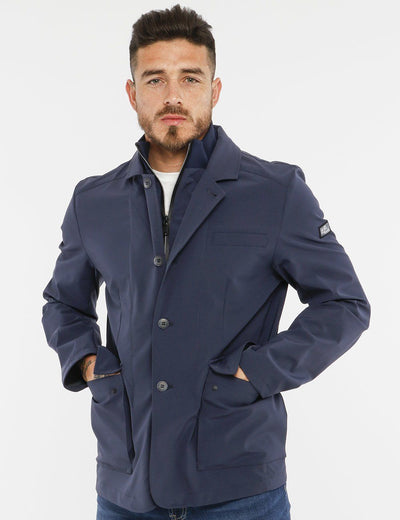 Blue Polyester Jacket