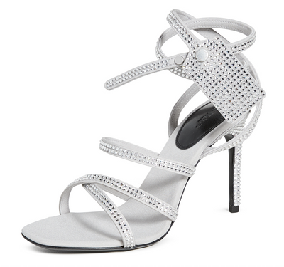 Gray Leather Di Calfskin Sandal