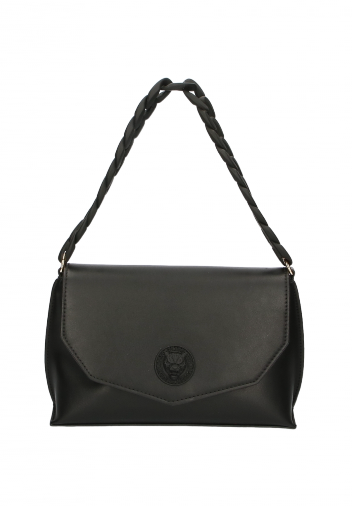 Black Polyethylene Crossbody Bag