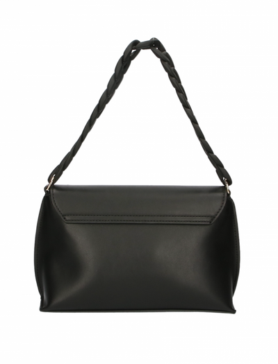 Black Polyethylene Crossbody Bag