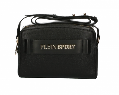 Black Polyethylene Crossbody Bag