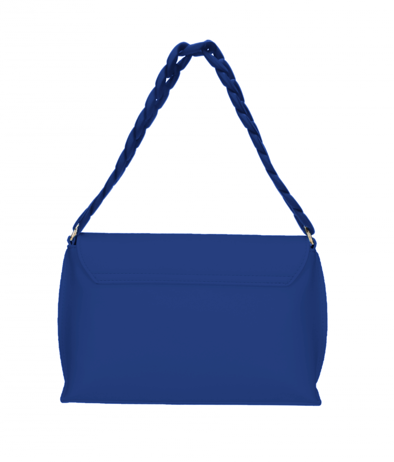 Blue Polyethylene Crossbody Bag