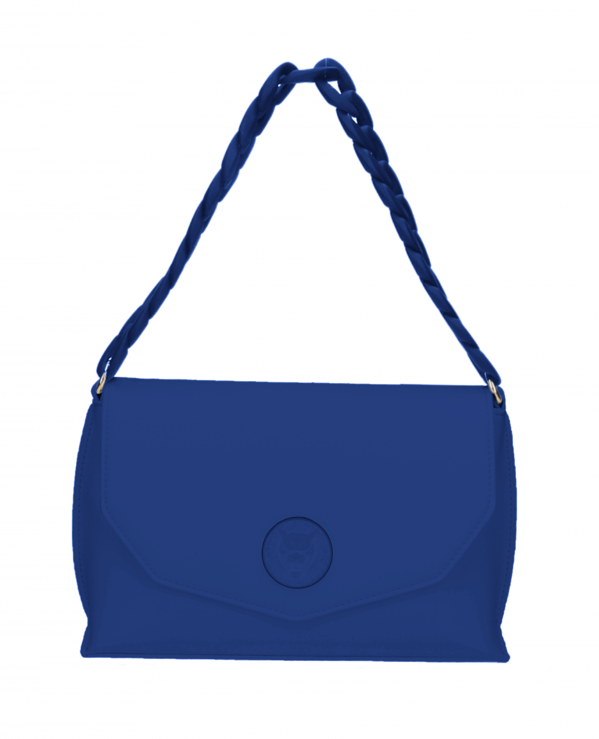 Blue Polyethylene Crossbody Bag