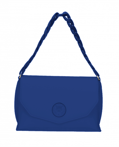 Blue Polyethylene Crossbody Bag