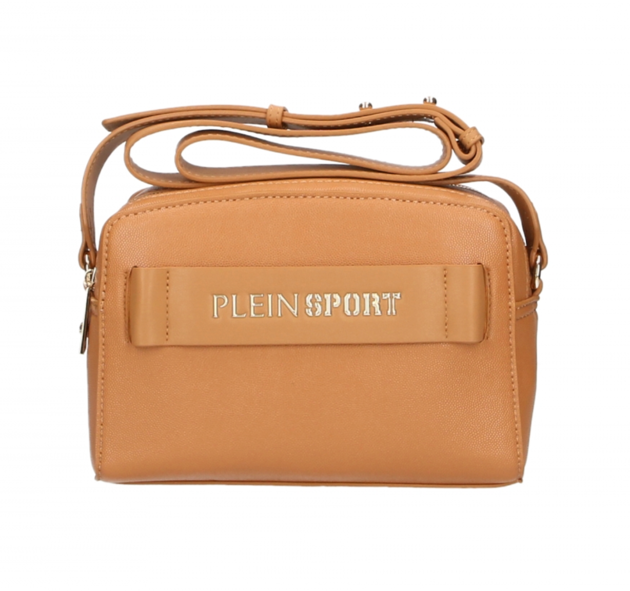 Beige Polyethylene Crossbody Bag