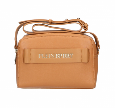 Beige Polyethylene Crossbody Bag