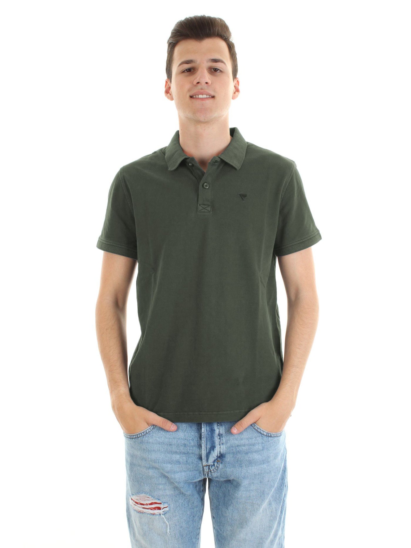 Green Cotton Polo Shirt