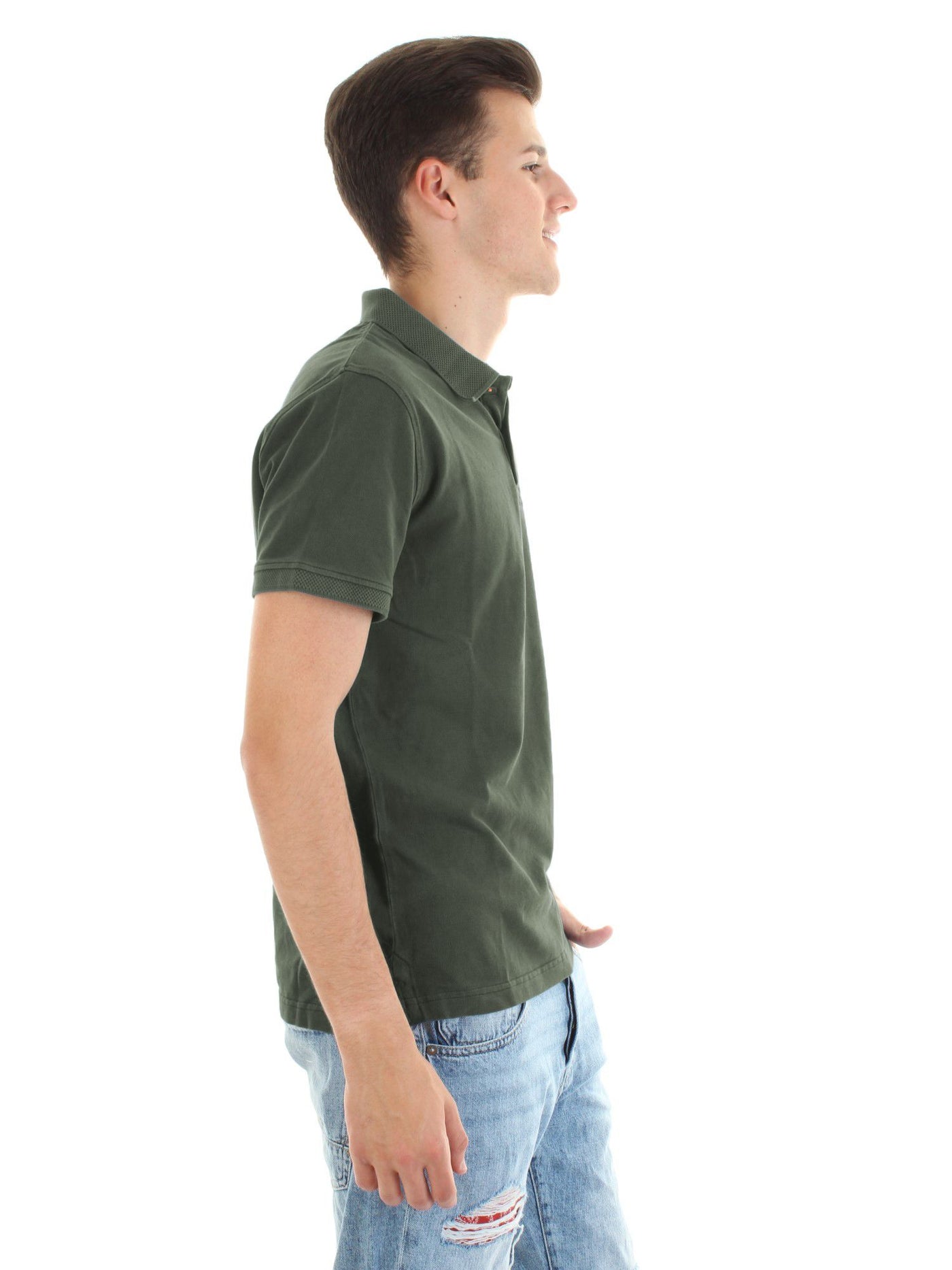 Green Cotton Polo Shirt