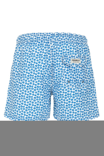 Light Blue Polyester Swimwear