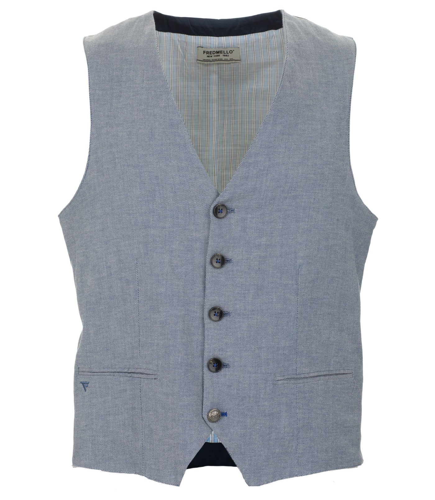 Blue Cotton Vest