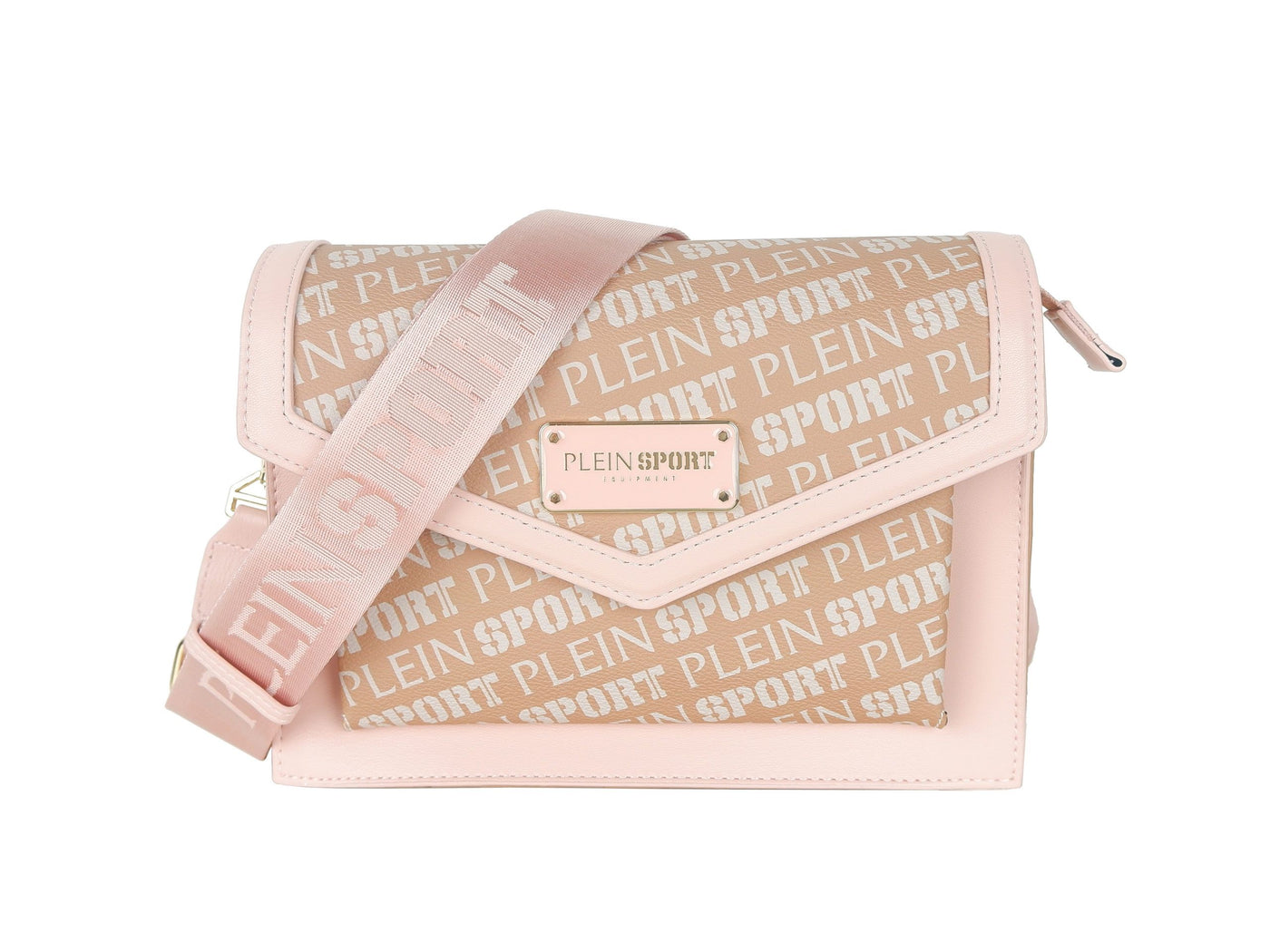 Pink Polyamide Crossbody Bag