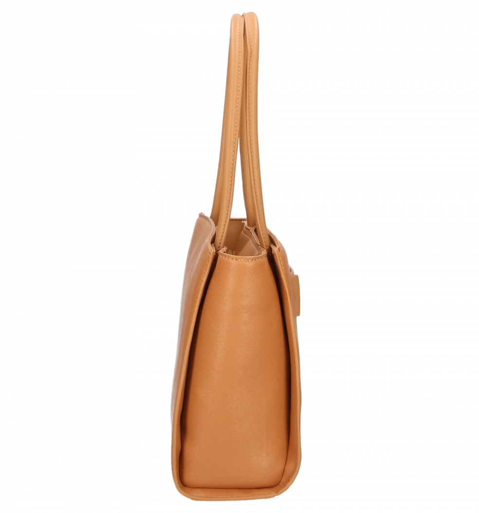 Brown Polyethylene Shoulder Bag