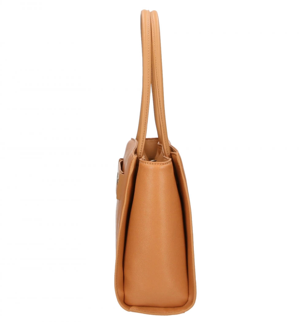 Brown Polyethylene Shoulder Bag