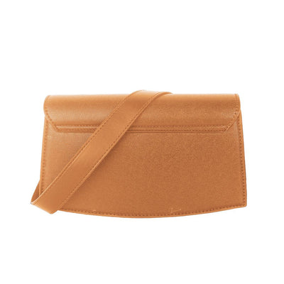 Brown Polyethylene Crossbody Bag