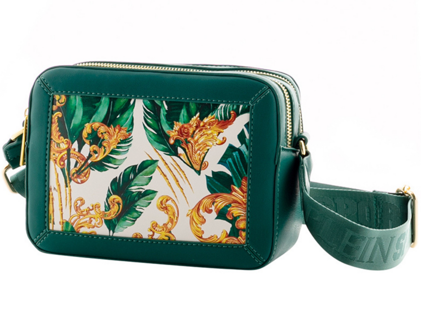 Green Polyethylene Crossbody Bag