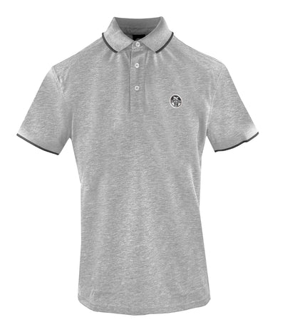 Gray Cotton Polo Shirt