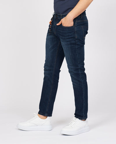 Blue Cotton Jeans & Pant