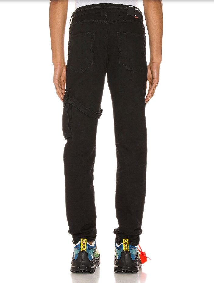 Black Cotton Jeans & Pant