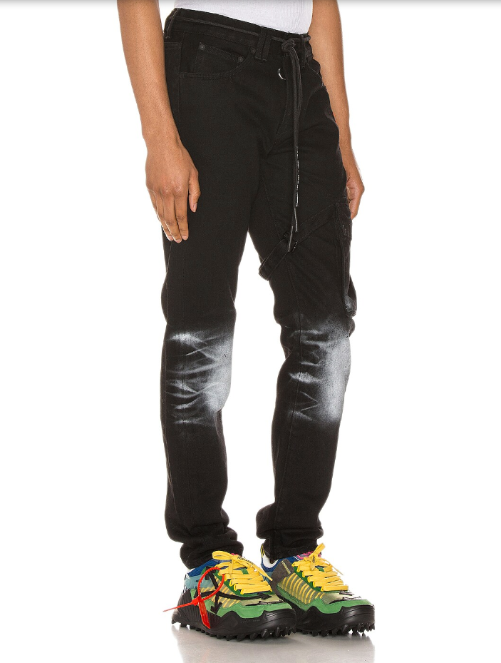 Black Cotton Jeans & Pant