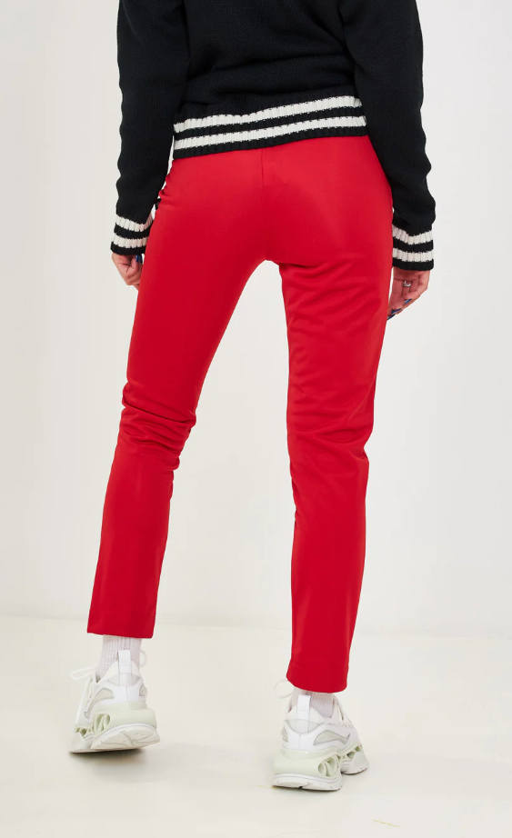 Red Polyester Jeans & Pant