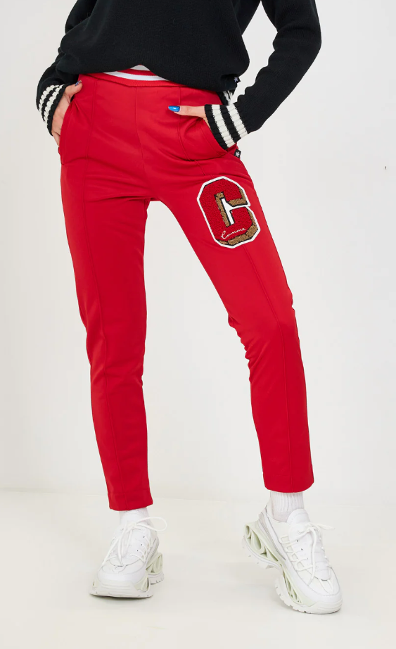 Red Polyester Jeans & Pant