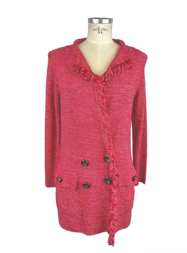 Fuchsia Viscose Jackets & Coat