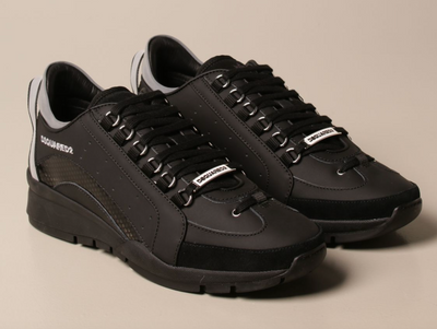 Black Leather Sneaker