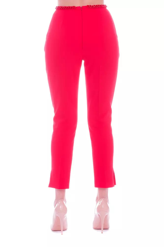 Red Polyester Jeans & Pant