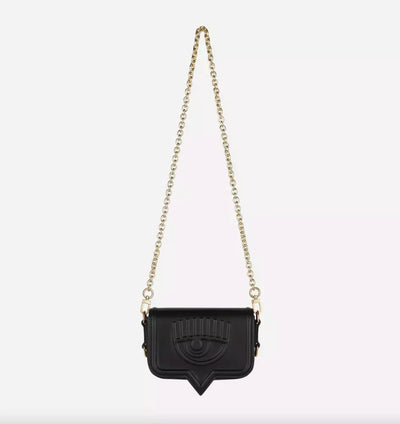 Black Polyethylene Crossbody Bag